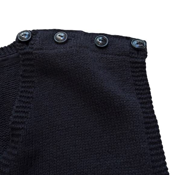 Vintage Polo Ralph Lauren Handknit Lifeguard Sweater Vest XL Black Pima Cotton - Picture 4 of 6